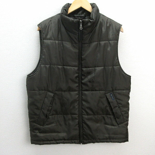G■チャップス/CHAPS EST1978 中綿ダウンベスト【L】カーキ/men's/34【中古】■