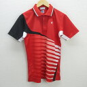 G■ヨネックス/YONEX 半袖ポロシャツ/スポーツウェア【S】赤/men's/70【中古】■