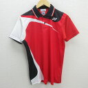 G■ヨネックス/YONEX 半袖ポロシャツ/スポーツウェア【S】赤/men's/87【中古】■