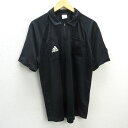G■アディダス/adidas 半袖ポロシャツ/コットン【XO】黒/men's/79【中古】■