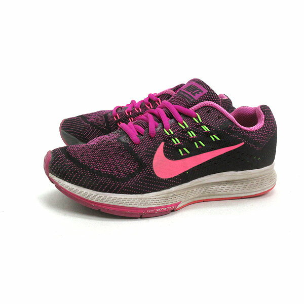 y 【24cm】ナイキ/NIKEズームストラクチャー18 ランニングシューズ 紫LADIES/31【中古】