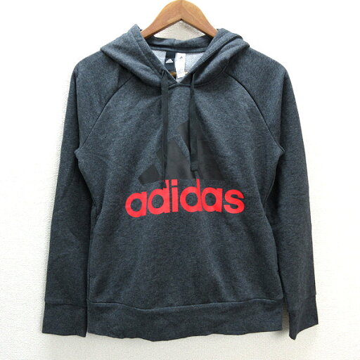 k■90s■アディダス/adidas CF8805 リニアプルオーバースウェットパーカー【OT】/灰色/LADIES■43【中古】 k■90s■アディダス/adidas CF8805 リニアプルオーバースウェットパーカー【OT】/灰色/LADIES■43【中古】
