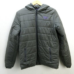 s■エバーラスト/EVERLAST フーデッド 中綿ジャケット JKT【O】灰/MENS/135【中古】