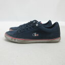 H■【US 9】ラコステ/LACOSTE ローカット キャンバススニーカー/紺/MENS■27【中古】