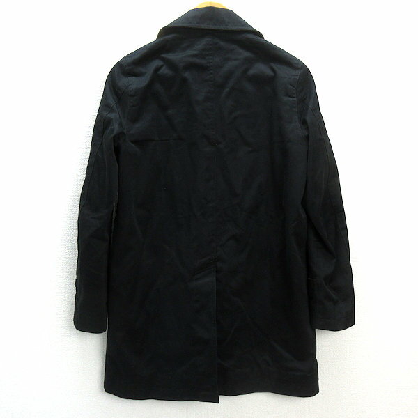 s■トミー/TOMMY 迷彩 カモフラ柄 ステンカラーコート【S】黒/MENS/72【中古】