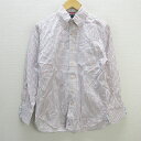 s■トミーヒルフィガー/TOMMY HILFIGER チェック柄 長袖BDシャツ【S】白 赤 青/MENS/91【中古】■(4)