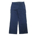 k■ツアーステージ/TOURSTAGE ストライプ柄 ゴルフパンツ カーゴパンツ【82】紺/MENS■79【中古】(4)