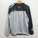H■ディアドラ/DIADORA ピステジャケット プルオーバートレーニングジャケット【L】黒灰色/MENS■27【中古】