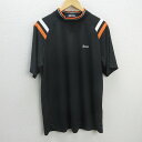 H■スリクソン/SRIXON モックネック 半袖ゴルフウェア【LL】黒/MENS■25【中古】