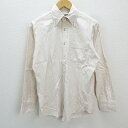 y■バーバリーブラックレーベル/BURBERRY ボタンダウン長袖シャツ■薄ピンク【39】MENS/103【中古】