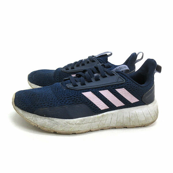 y■【23.5cm】アディダス/ADIDASメッシュ ランニングシューズ■紺LADIES/28 【中古】