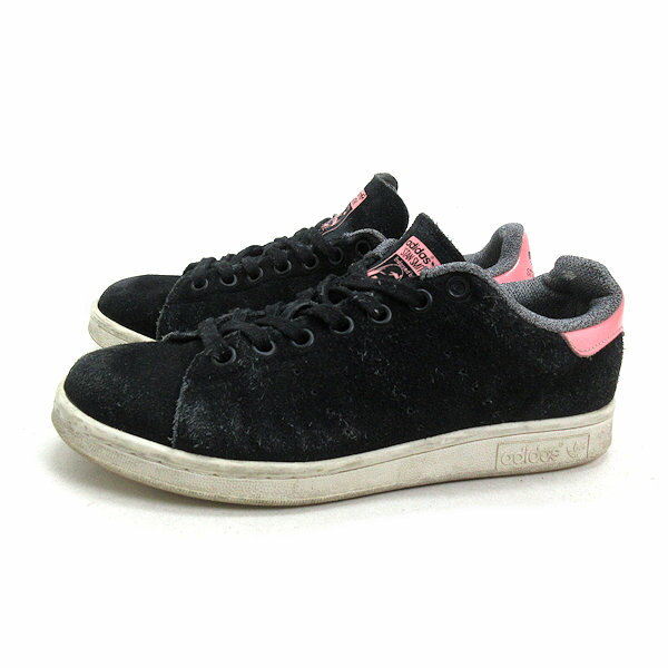 y■【23.5cm】アディダス/ADIDASスタンスミスSTAN SMITH スエードレザースニーカー■黒LADIES/46【中古】