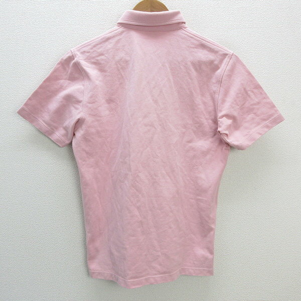 s■ユナイテッドアローズ/Green Label Relaxing 鹿の子地 半袖ポロシャツ【M】ピンク/MENS/48【中古】
