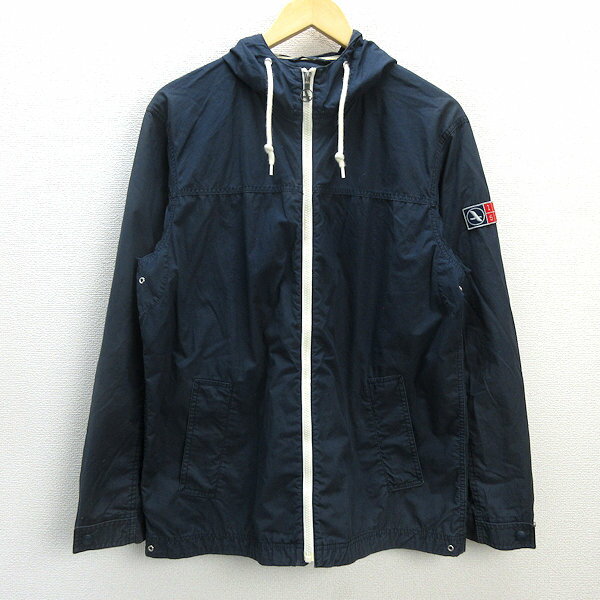 G■エーグル/AIGLE フーディフルジップパーカージャケット【L】紺/men 039 s/66【中古】■