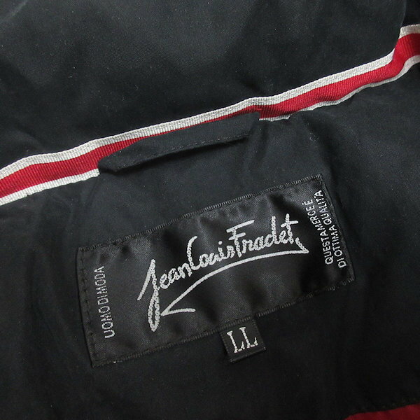 Q■90's レトロ■ジャンルイフラデ/Jean Louis Fradetダウンジャケット■黒【メンズLL】MENS/89【中古】古】