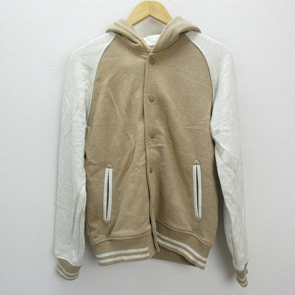 n■ビームス/BEAMS フーディ スウェットジャケットJKT【M】茶 灰系/MENS/221【中古】