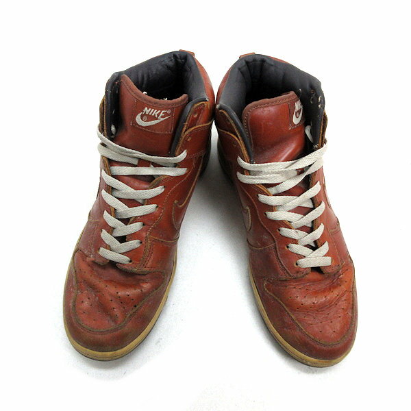 y■2003年製【28cm】ナイキ/NIKEダンクハイ プレミアムDUNK HIGH PREMIUMレザースニーカー■茶MENS/F39【中古】