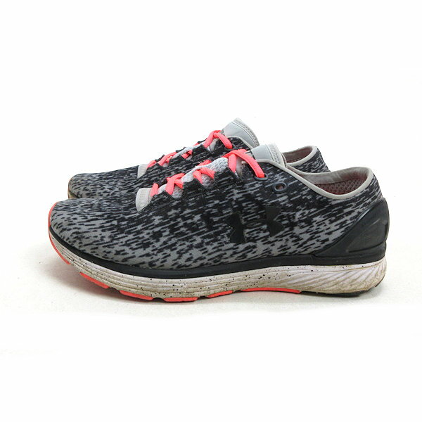 k■【25cm】アンダーアーマー/UNDER ARMOUR 3020120 チャージドバンディット3 オンブレ ランニングシューズ/灰色/LADIES■39【中古】