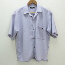s■カンゴール/KANGOL 胸ポケット付き オープンカラーシャツ【M】紫/MENS/67【中古】
