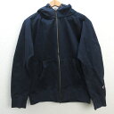 s■チャンピオン/champion 袖ロゴ刺繍 フルジップパーカー【O】紺/MENS/119【中古】