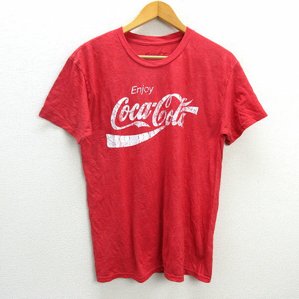 y■メキシコ製■コカ・コーラ/Coca Cola アメカジ プリントTシャツ■赤/90’S US古着【メンズM】MENS/68【中古】