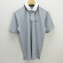G■ツアーステージ/TOURSTAGE 半袖ドライポロシャツ/ゴルフウェア【L】灰/men's/128【中古】■(4)