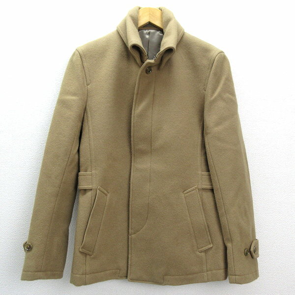 楽天マニライズn■トルネードマート/Zero by TORNADO MART ウールコート【M】ベージュ/MENS/171【中古】