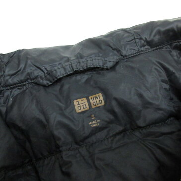 y■ユニクロ/UNIQLO フーディー ライトダウンジャケットJKT■こげ茶【メンズS】MENS/59【中古】
