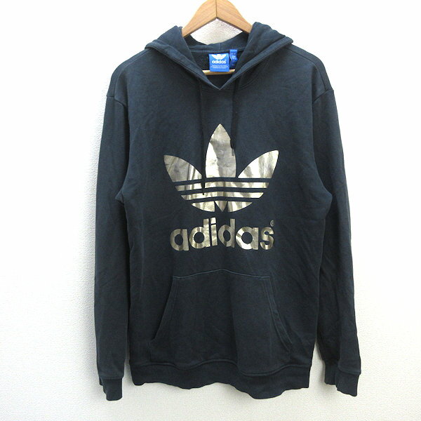 y■アディダスオリジナルス/adidasプルオーバー パーカー Foil Pullover Hoodie Originals■S92515【メンズXO】トレファイルロゴ/122【中古】