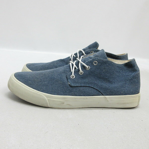 H■【26-27cm】ギャップ/GAP ミッドカット キャンバススニーカー/紺/MENS■23【中古】