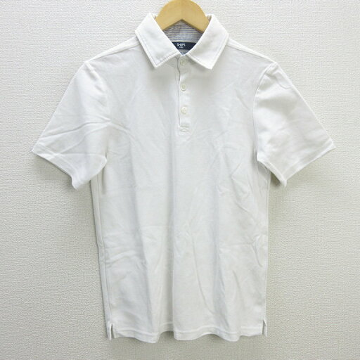 G■日本製■シップス/SHIPS 半袖ポロシャツ/鹿の子【M】白/men's/72【中古】■ G■日本製■シップス/SHIPS 半袖ポロシャツ/鹿の子【M】白/men's/72【中古】■