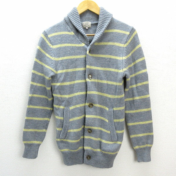 y■ユナイテッドアローズ/UNITEDARROWS GLR ショールカラー ウールカーディガン■灰【メンズM】MENS/17【中古】