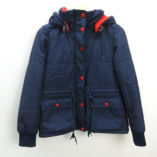 s■ロデオクラウンズ/RODEO CROWNS フーデッド 中綿ジャケット JKT【S】紺/LADIES/249【中古】 s■ロデオクラウンズ/RODEO CROWNS フーデッド 中綿ジャケット JKT【S】紺/LADIES/249【中古】