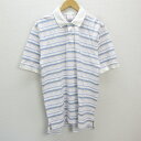 s■ブルックスブラザーズ/Brooks Brothers マルチボーダー柄 半袖ポロシャツ/鹿の子地【L】MENS/99【中古】(4)