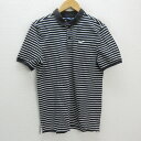 s■ナイキ/NIKE ボーダー柄 マッチアップポロシャツ 727690-010【M】黒 白/MENS/81【中古】(4)