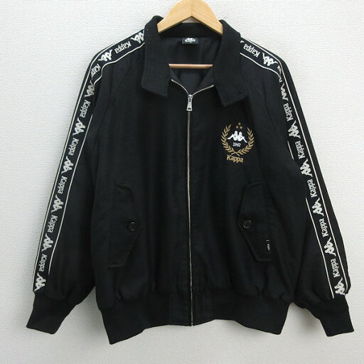 k■ジーユー×カッパ/GU×Kappa パデット スタンドカラー ブルゾン 中綿【S】黒/MENS■5 【中古】 k■ジーユー×カッパ/GU×Kappa パデット スタンドカラー ブルゾン 中綿【S】黒/MENS■5 【中古】