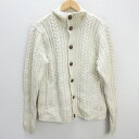 y■ベンシャーマン/BEN SHERMANフルボタン ケーブルニットカーディガン【 2 】MENS/ウール/7【中古】