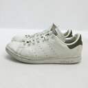 Q■INDIA製【26.5cm】アディダス/ADIDAS スタンスミス FV4117 天然皮革レザースニーカー■白×カーキMENS/6【中古】