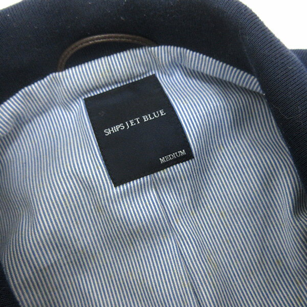 G■シップス/SHIPS ジェットブルー ボタンジャケット/122-90-0018【M】紺/men's/100【中古】■