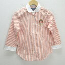 G■ポロジーンズ/POLOJEANS CO RalphLoren 七分袖シャツ/ストライプ【L】オレンジ/LADIES/170【中古】■