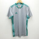 G■アディダス/adidas ドライTシャツ/サッカーウェア FI4208【XO】灰/men's/94【中古】■