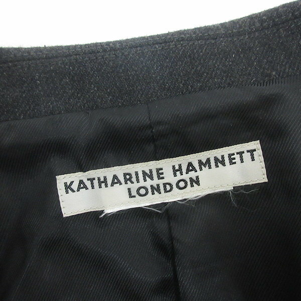 H■キャサリンハムネット/KATHARINE HAMNETT 2Bテーラードジャケット【S程度】濃灰色/MENS■64【中古】
