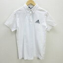 G■アディダス/adidas GOLF 半袖BDポロシャツ/ゴルフウエア【M】白/men's/52【中古】■
