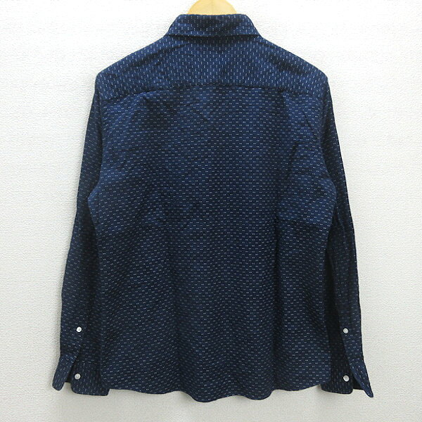 G■シップス/SHIPS 長袖シャツ/コットン【L】紺/men's/99【中古】■