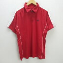 G■アディダス/adidas GOLF 半袖ドライポロシャツ/ゴルフウェア【O】赤/men's/90【中古】■(4)