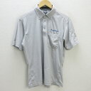 G■ミズノ/MIZUNO 半袖ドライポロシャツ/スポーツウェア【XL】灰/men's/94【中古】■