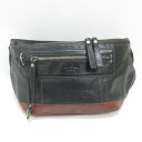 Q■FUJITAKA フジタカ 本革レザーショルダーバッグ/ボディーBAG■茶/男女兼用/3【中古】