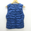 G■ユニクロ/UNIQLO ウルトラライトダウン/インナーダウン【M】青/LADIES/v38【中古】■(4)
