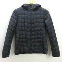 U■ユニクロ/UNIQLO ウルトラライトダウンジャケット/フーディ【S】黒/LADIES/25【中古】■(4)
