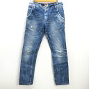 H■トミーヒルフィガー/HILFIGER DENIM ダメージ加工 スリムデニムパンツ ジーンズ【W28 L32】MENS■48【中古】(4)